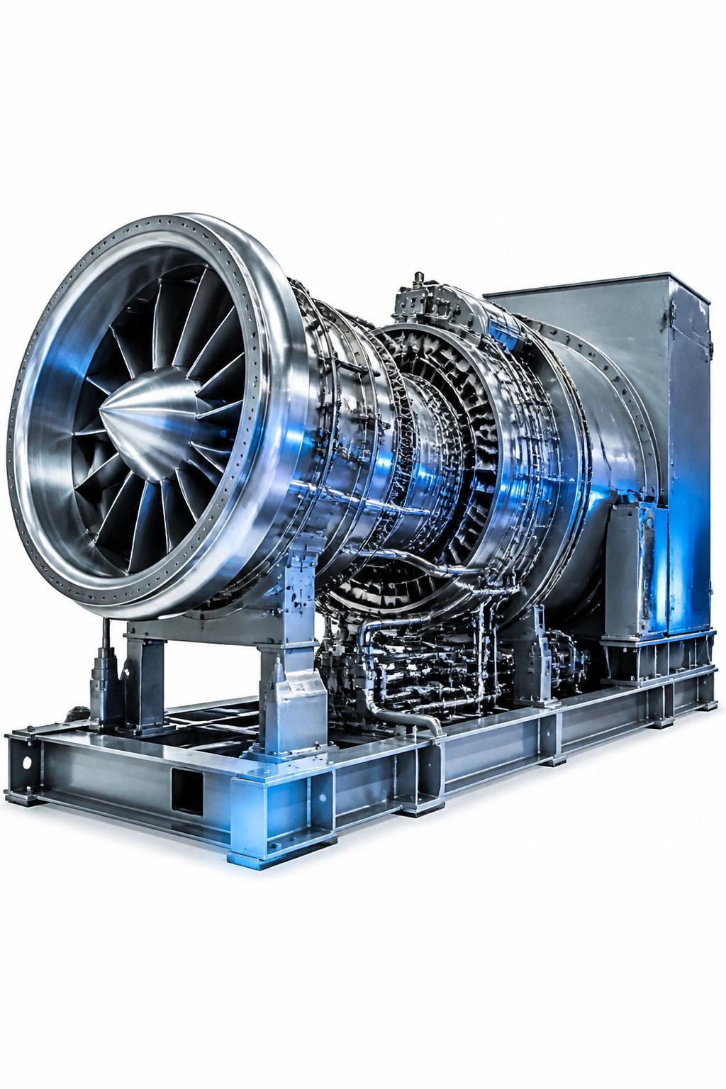 Aeroderivative gas turbine generator package